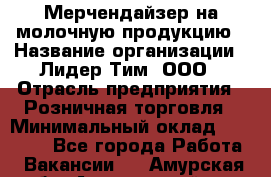 Мерчендайзер на молочную продукцию › Название организации ­ Лидер Тим, ООО › Отрасль предприятия ­ Розничная торговля › Минимальный оклад ­ 20 000 - Все города Работа » Вакансии   . Амурская обл.,Архаринский р-н